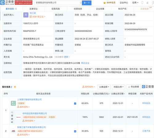 江淮汽車與中科創(chuàng)達共建新公司，布局移動通信與信息服務(wù)