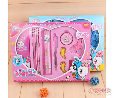 2016新款藍(lán)果兔圓珠筆筆袋組合文具套裝 創(chuàng)意與實(shí)用的完美結(jié)合